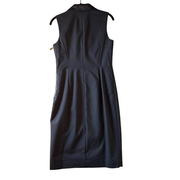 Altuzarra Black Satin Dress Size 8 Sleeveless With Gold Embroidery - Picture 10 of 10